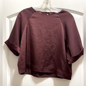 Top Shop copped maroon blouse